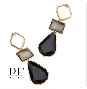 Black Geo Earrings
