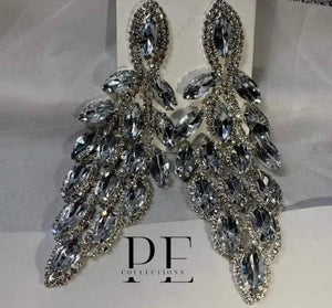 Crystal Feather Earrings