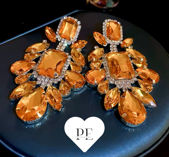 Orange Glass Earrings