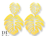 Yellow tropical palm Earrings