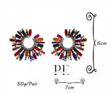 Rainbow Matrix Earrings