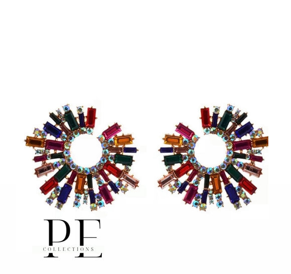 Rainbow Matrix Earrings