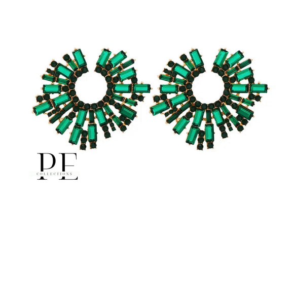 Green Matrix Earrings