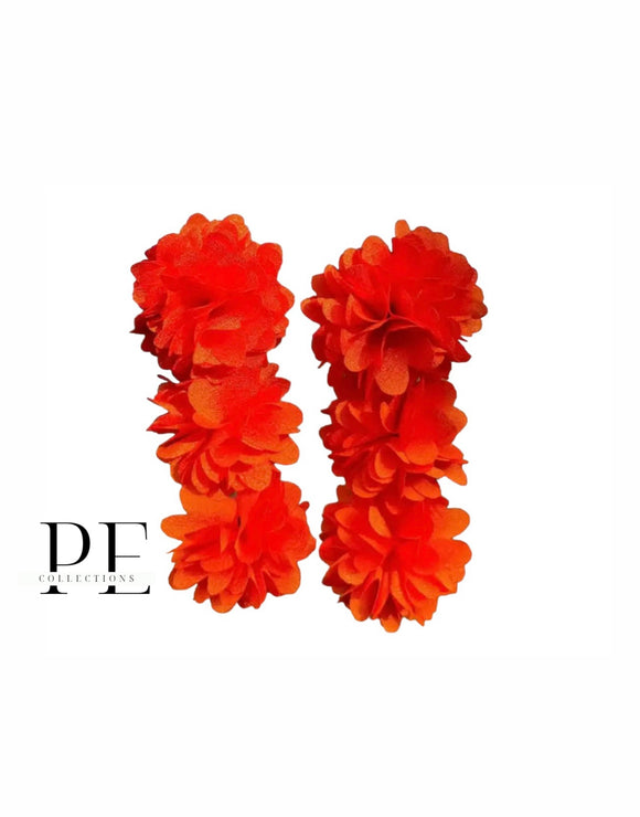 Orange fluer Earrings