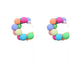 Bubble Gum hoop Earrings
