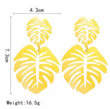 Yellow tropical palm Earrings