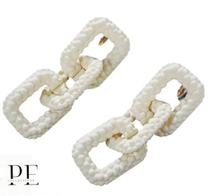 White Lolo (Clip-on) Earrings