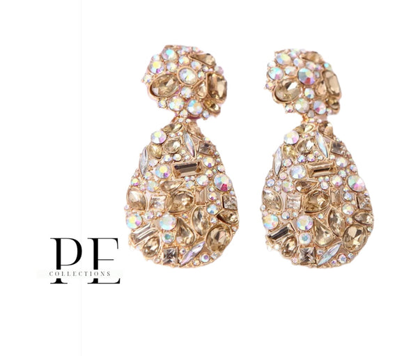 Empire Gold Crystal Earrings