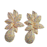 Sparkly Gold Pineapple Earrings