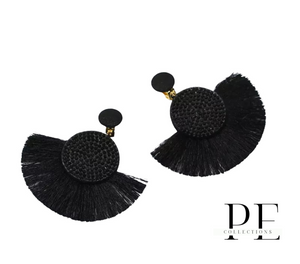 Black Zolo (Clip-on) Earrings