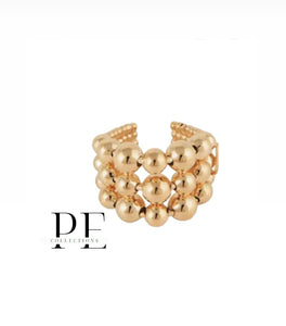Gold bead Ring